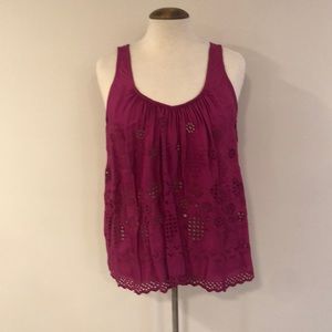 Beautiful Silky Eyelet Top